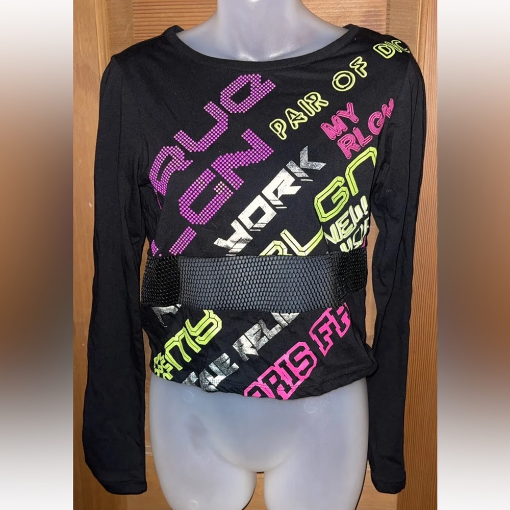 True Religion Size Small Black Crop Top NWT